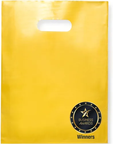 Vista 32 de Choice Marts Bolsas de mercancía 100 negras 9"x12" Tamaño 1.5Mil de grosor con asas Glossy Black Retail Bags. Convenient Carry Handles. Ideal For