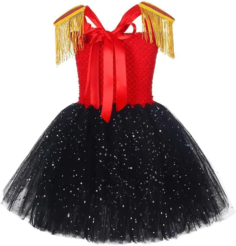 Vista 5 de Disfraz de árbol de Navidad para niñas, disfraz de cosplay con vestido de tul LED iluminado, accesorios de Navidad, ropa de fiesta