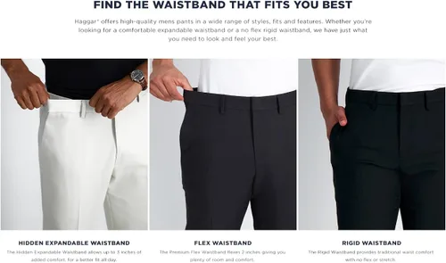 Vista 6 de Haggar Men's ECLO Repreve Stria Flat Front Dress Pant