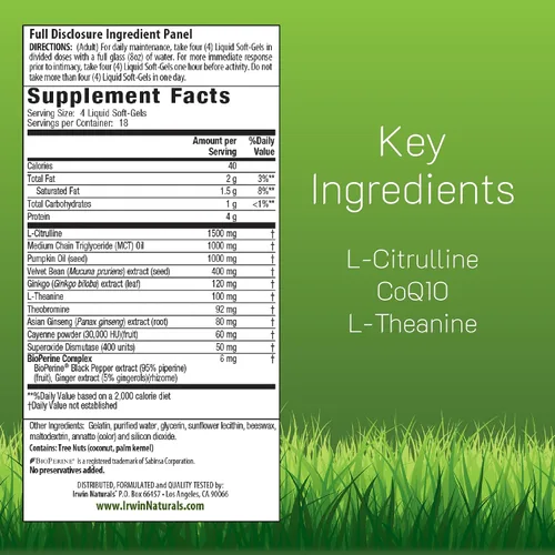 Vista 2 de Irwin Naturals Steel-Libido RED Magnum Blood-Flow Support 75 Softgels