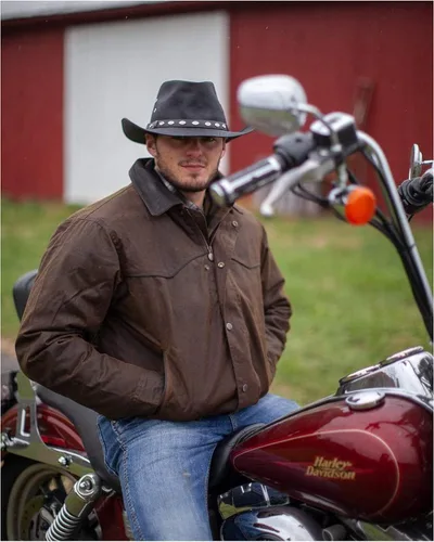Vista 7 de Outback Trading Trailblazer 2149 - Chaqueta vaquera de algodón impermeable para hombre