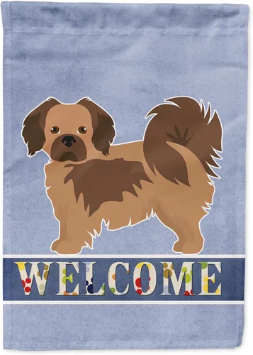 Vista 139 de Caroline's Treasures CK3645GF Bandera de bienvenida de bulldog inglés para jardín, bandera decorativa para patio exterior, obras de arte de patio