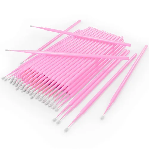 Vista 10 de Microswabs - Paquete de 500 extensiones de pestañas, color azul, microaplicador suave de 0.079 pulgadas con varitas de microfibra, adecuado