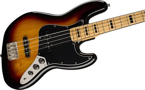Vista 5 de Squier Classic Vibe 70s Jazz Bass, Sunburst de 3 Colores, Diapasón de Arce