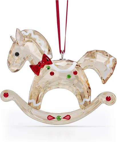 Vista 4 de Swarovski 's Holiday Cheers - Adorno de bulldog francés, cristales verdes y rojos, parte de la colección Holiday Cheers Verde y Rojo