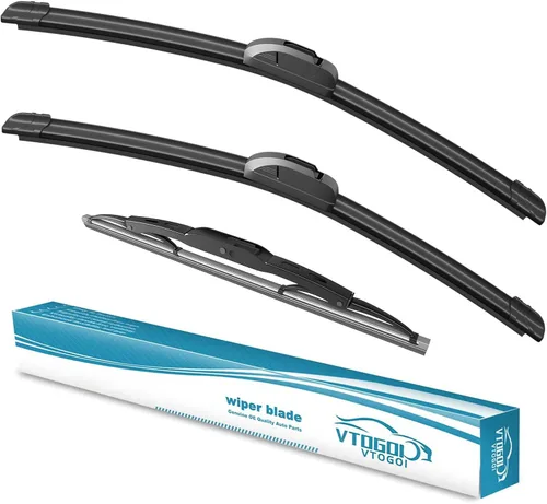 Vista 21 de VTOGOI® Juego de limpiaparabrisas de repuesto para Toyota FJ Cruiser 2007-2014, juego de limpiaparabrisas delanteros y traseros de calidad original