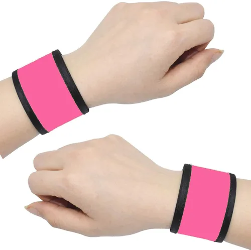 Vista 14 de Pulseras LED que brillan con luz para el brazo, bandas de muñeca intermitentes de alta visibilidad, luces de equipo de seguridad para ciclismo