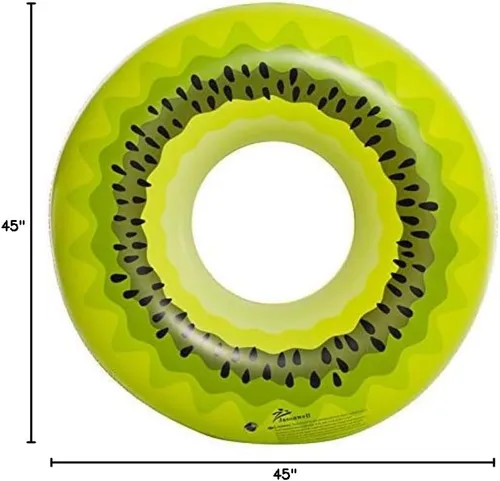 Vista 7 de Jasonwell Flotador Gigante de Kiwi para Fiesta en la Piscina, Flotadores Inflables para Piscina, Balsas de Tubo con Válvulas Rápidas, Decoraciones