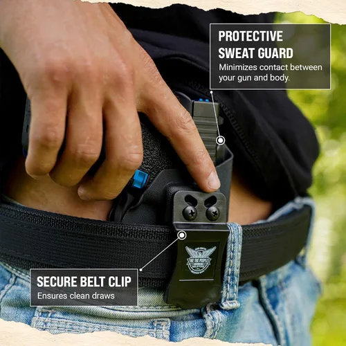 Vista 5 de We The People Holsters - Línea azul fina - Transporte oculto en la cintura interior - Funda IWB Kydex - Conducción/inclinación/retención ajustable