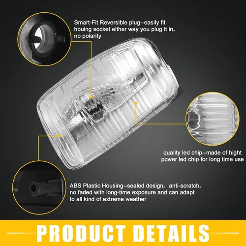 Vista 3 de Espejo retrovisor lateral para puerta lateral delantera izquierda Luz intermitente LED No.BK3Z13B375D Indicador intermitente para Ford TRANSIT