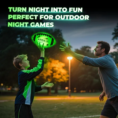 Vista 7 de Balón de fútbol que brilla en la oscuridad, regalo de cumpleaños para niños y adolescentes de 3-15+, RGB recargable, bola que brilla en la oscuridad