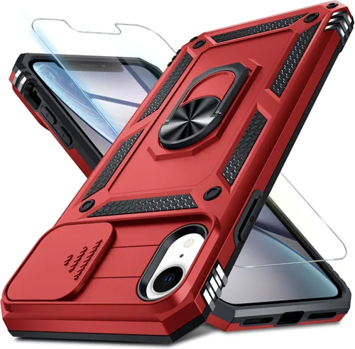Vista 60 de Janmitta Funda para iPhone 8 Plus/7 Plus/6 Plus, Cubierta de Teléfono con Cubierta Deslizante Integrada para Lente de Cámara + Protector