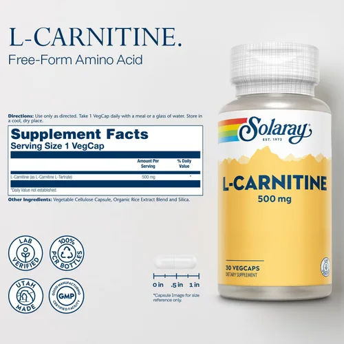 Vista 2 de SOLARAY L-Carnitina 500 mg