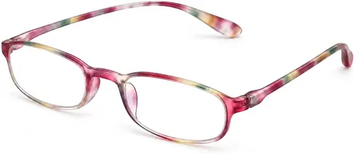 Vista 14 de Calabria 718 Flexie Oval - Gafas de lectura para hombres/mujeres, lectores flexibles, ligeros y duraderos, marco TR-90 de poder único plegable Ébano