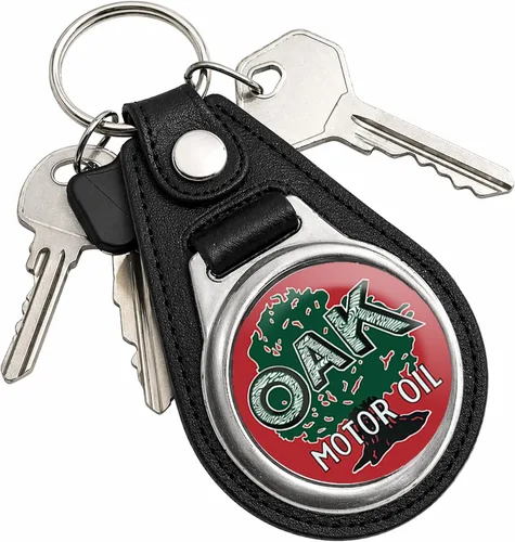 Vista 104 de Brotherhood Round Key Chain for Vintage Motor Oil, Petroleum, and