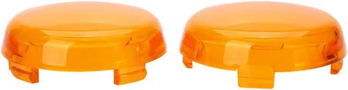 Vista 2 de Onmi cubiertas de lente ahumado turn signal para Harley-Davidson paquete de 2, Ambar