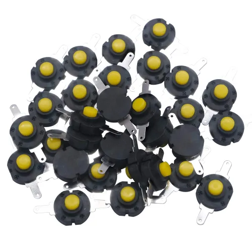 Vista 5 de mxuteuk 30 interruptores de botón micro autobloqueante redondo DC 12V 0.5A 2pin pestillo mini interruptores de encendido/apagado