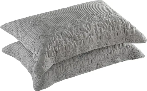 Vista 16 de BOSOWOS Fundas de almohada tamaño Queen de 20 x 30 pulgadas, juego de 2, ultrasuaves y transpirables, fundas de almohada acolchadas para dormir Gris