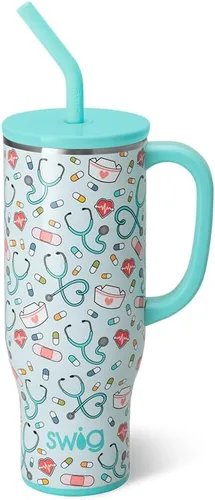 Vista 18 de Swig Life 40oz Insulated Mega Mug with Handle & Straw, Boho Desert DESIERTO BOHO