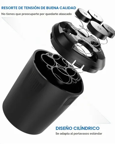 Vista 4 de JOYTUTUS Soporte universal para monedas de coche de alta capacidad para tazas, soporte para cambio compatible con la mayoría de accesorios de Negro