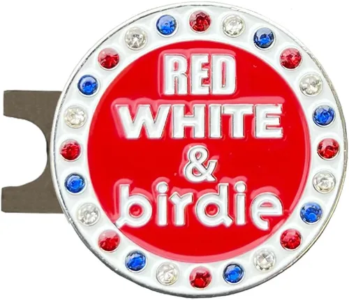 Vista 6 de Giggle Golf Marcador de bola brillante con clip para sombrero, colección Holiday Bling - Divertidos regalos de golf de temporada para mujeres