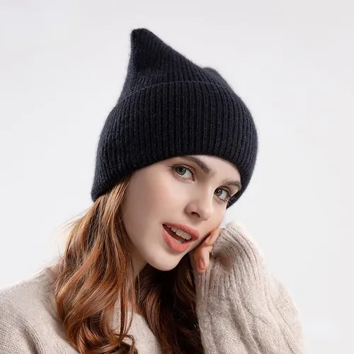 Vista 6 de Gorro de gato con orejas para mujer, gorros holgados para mujer, accesorios de grunge, sombreros lindos