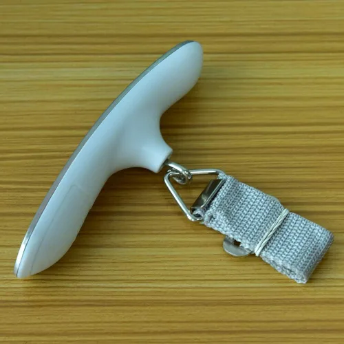 Vista 5 de Anjiefo - Báscula digital de equipaje de regalo para maleta de viajero, báscula de peso de mano, 110 libras