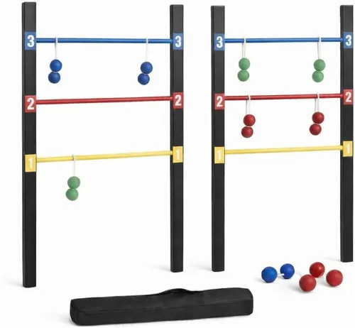 Vista 8 de Bolaball Wooden Ladder Toss Game Set with Carry Bag for Indoor & Outdoor Family Lawn