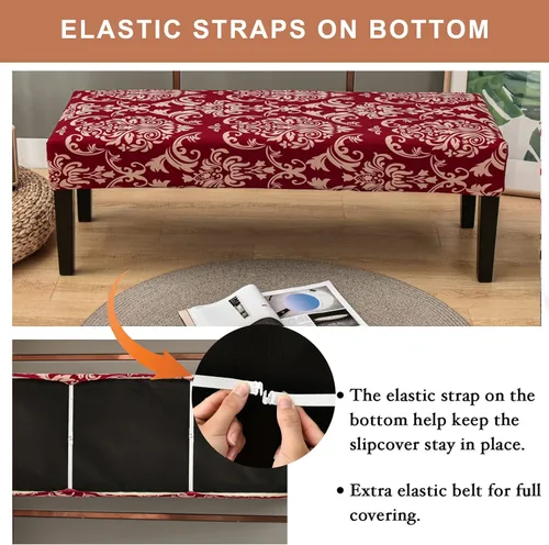 Vista 4 de Eco-Ancheng Funda para Silla de Comedor - Funda Desmontable para Banco, Asiento y Protección de Silla - Para Sala de Estar y Cocina