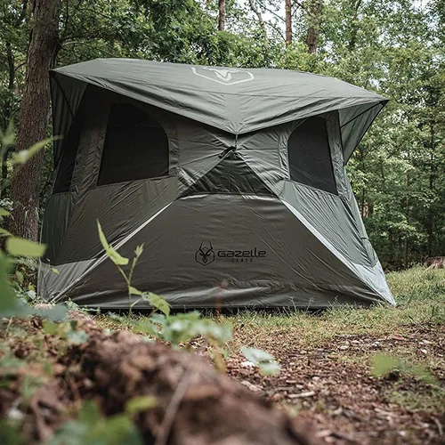 Vista 4 de Tienda de campaña Gazelle Tents™ T4 Hub, fácil instalación en 90 segundos, impermeable, resistente a los rayos UV, piso removible, amplias opciones