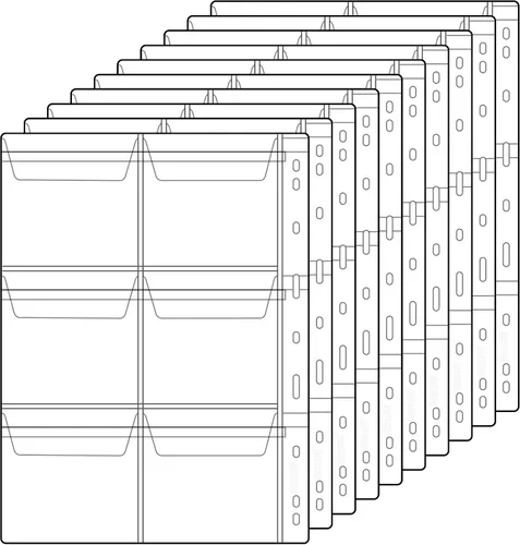 Vista 14 de 120 bolsillos de bolsillo para monedas, 2.480 x 2.638 in, colección de 12 bolsillos (2.480 in x 2.638 in cada bolsillo)