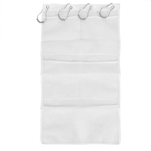 Vista 9 de Cesta de almacenamiento portátil colgante con 6 bolsillos, bolsa de almacenamiento para guardar el armario, puerta, organizador para colgar