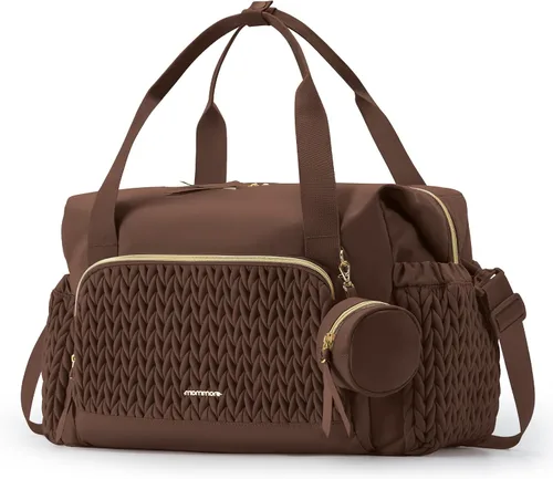 Vista 10 de mommore - Bolso para pañales, bolsos de gran capacidad para viajes, bolso para hospital para parto, bolso para bebé con estuche para chupete