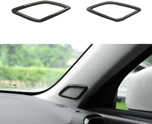 Vista 3 de LIRU - Pilar interior para cubierta de altavoz de audio para Volvo XC40 2018-2020, aspecto de fibra de carbono