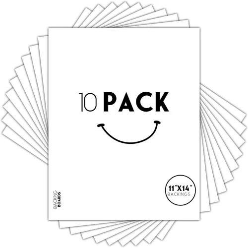 Vista 11 de Golden State Art, cartón de soporte blanco 4x6, soportes para marco, cuadro (paquete de 10) 4-Ply Thickness Uncut Matte Cardboard, Ideal for