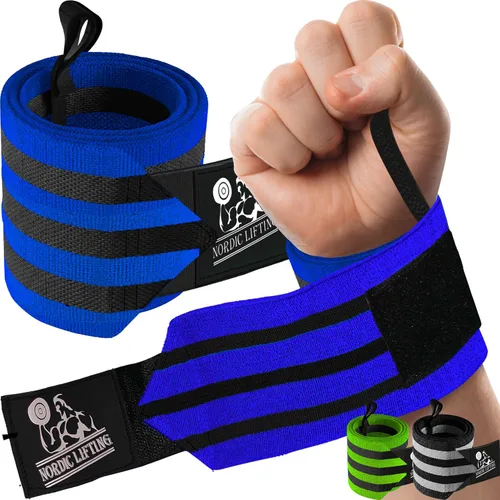 Vista 10 de Nordic Lifting Wrist Wraps Super Heavy Duty (1 Pair/2 Wraps) 24" Support for Weight Lifting Powerlifting Gym Cross Training- Weightlifting