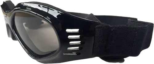 Vista 2 de LECONPET Gafas de sol para perros pequeños, impermeables, resistentes al viento, protección UV, para mascotas, para perros, cachorros, gatos (negro)