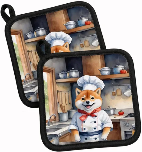 Vista 76 de Caroline's Treasures Coton de Tulear El Chef Par de Agarraderas de Ollas de Cocina Resistentes al Calor Juegos de Agarraderas de Ollas Almohadillas