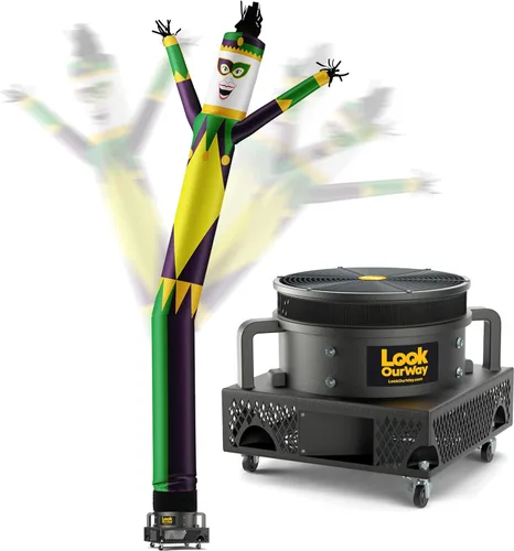 Vista 24 de LookOurWay Juego inflable de tubo para hombre de Halloween Air Dancers Inflable de monstruo loco de 20 pies con soplador de 12 pulgadas Monster