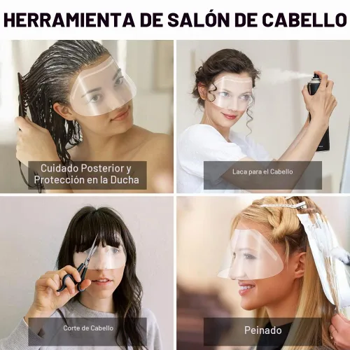 Vista 2 de 30 unidades de protectores faciales y oculares para ducha, viseras transparentes protectoras de maquillaje, protector de cejas para ducha