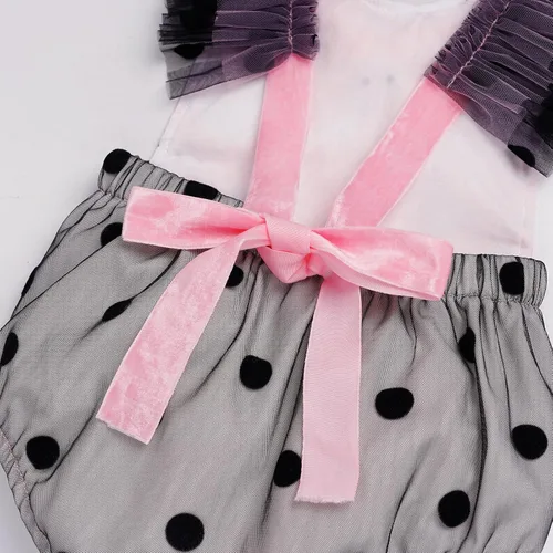 Vista 6 de Mameluco para bebé niña para primer cumpleaños, disfraz de princesa para Halloween, cosplay Fantasma rosa