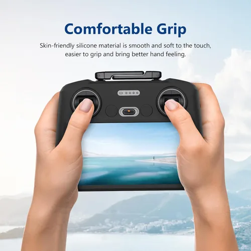 Vista 5 de Writiany Funda protectora de silicona RC 2, RC 2 Mini 4 Pro Controller Funda protectora para DJI Mini 4 Pro/DJI Air 3 Accesorios (negro)