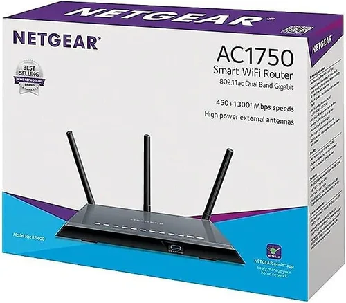 Vista 6 de Netgear R6400 AC1750 Router Wi-Fi inteligente (R6400-100NAS) Negro - Nuevo