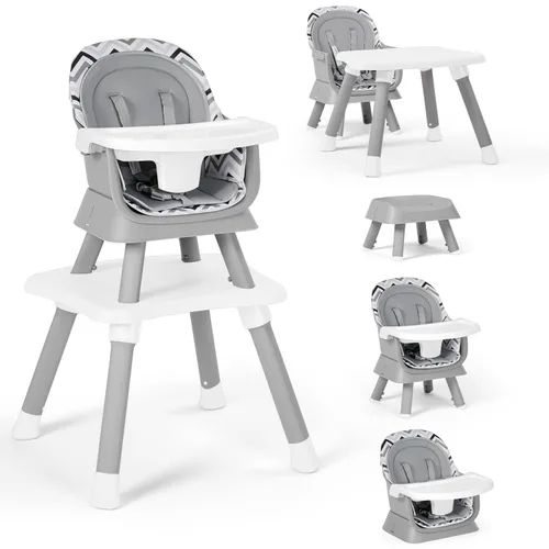 Vista 8 de TODEFULL Silla Alta para Bebé, Sillas Altas Convertibles 8 en 1 para Bebés y Niños, Asiento Elevador para Comer/Mesa de Bloques de Construcción