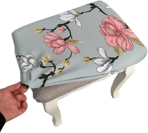Vista 2 de Fundas de taburete Rectángulo Estiramiento Funda de Asiento de Silla Transpirable Asiento Contador Cubierta de Taburete Estilo 1