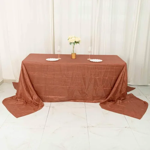 Vista 56 de Tableclothsfactory Mantel rectangular de tafetán arrugado de acordeón azul polvoriento, de 60 x 102 pulgadas, perfecto para ceremonias de boda