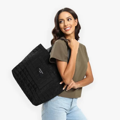 Vista 6 de Large Tote Bag for Women Travel Tote Bag SATIN SAINT lifestyle Women Tote Bags for Work Daily Womens Bags Beach Bag