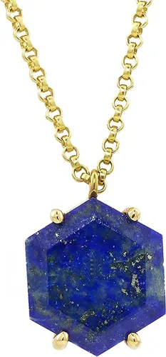 Vista 4 de Alluring Blue Lapis Lazuli Necklace - Hexagon Cut Pendant Necklace for Women - Handmade Fashion Necklaces, Gemstone Necklace - Birthstone Jewelry