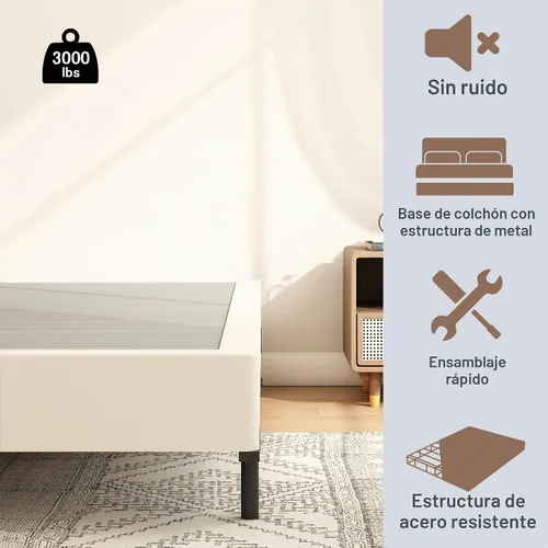 Vista 9 de XINXINYAN Twin con resorte de 3 pulgadas de perfil bajo, fuerte capacidad de carga