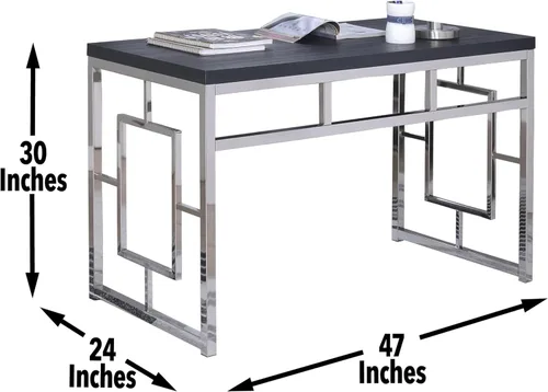 Vista 3 de Steve Silver Furniture Alize - Escritorio rectangular de estilo contemporáneo de 47 pulgadas, oficina en casa, computadora portátil, escritorio
